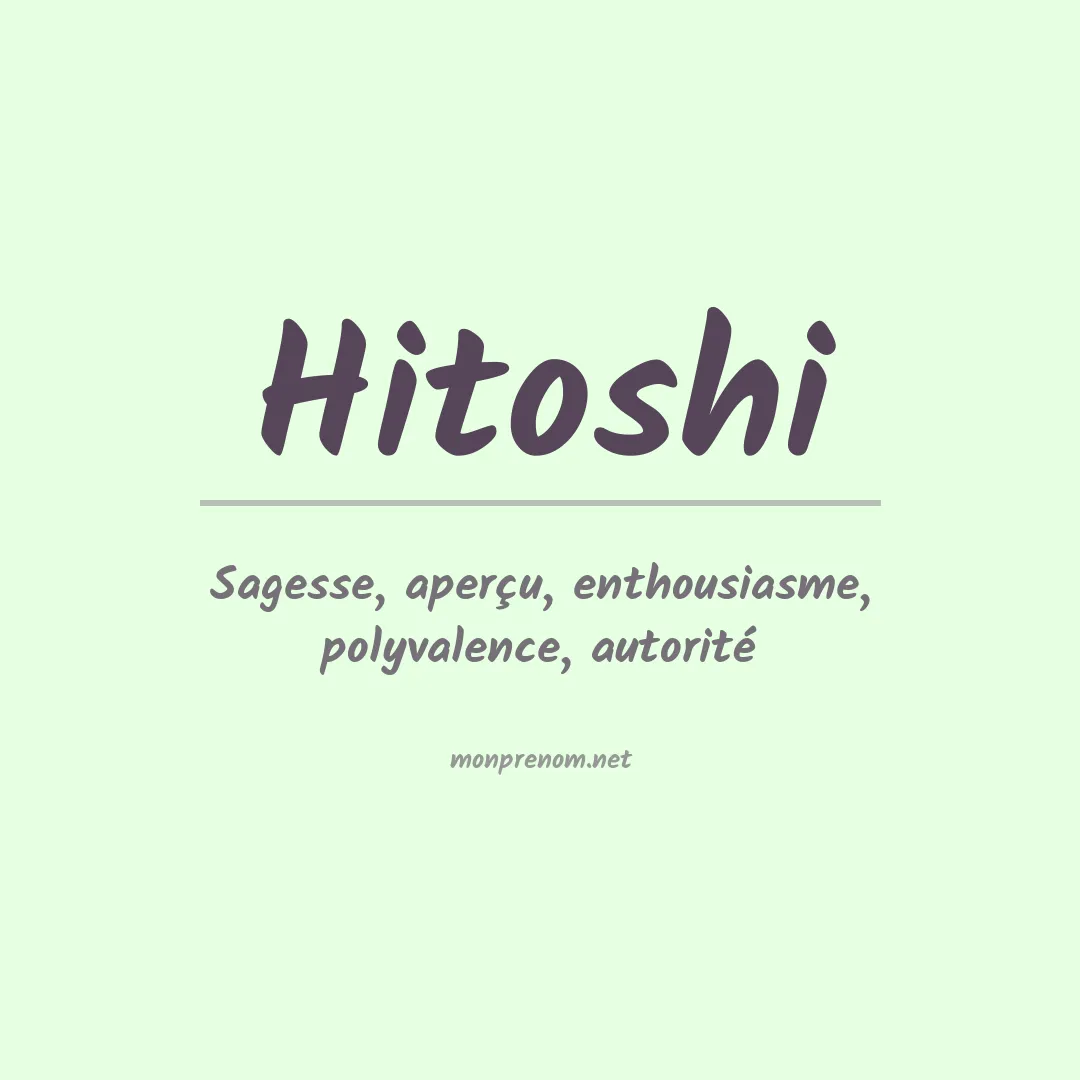 Prénom Hitoshi