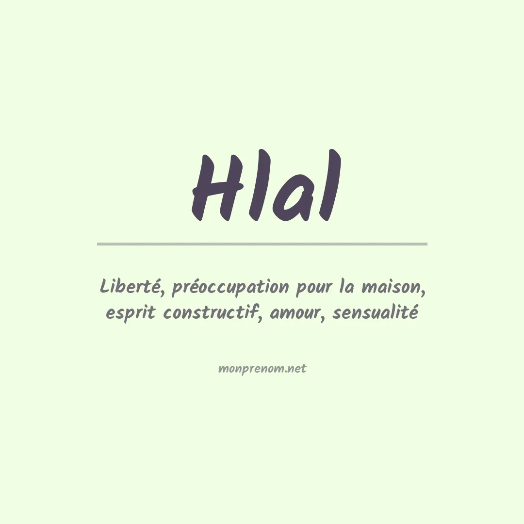 Signification du prénom Hlal