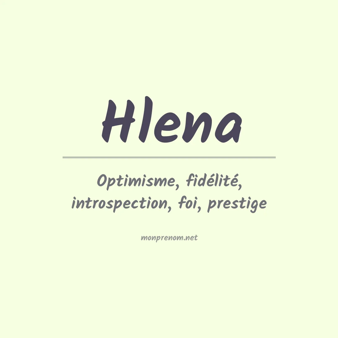 Prénom Hlena
