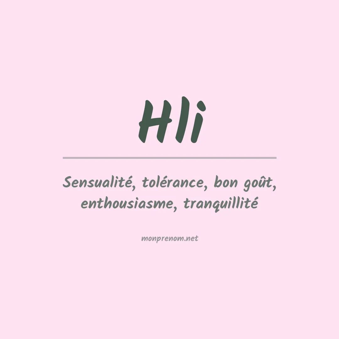 Signification du prénom Hli