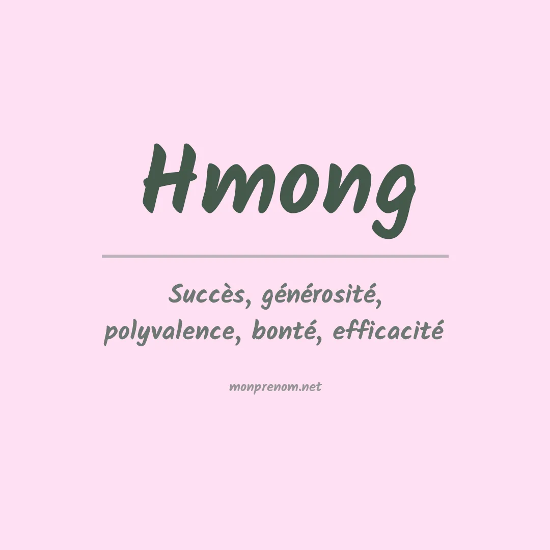 Signification du prénom Hmong