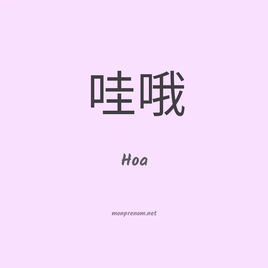 Hoa en chinois