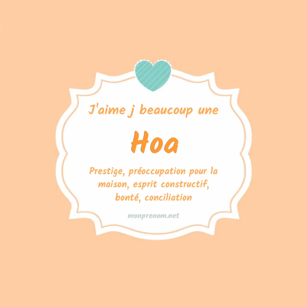 J'aime beaucoup Hoa