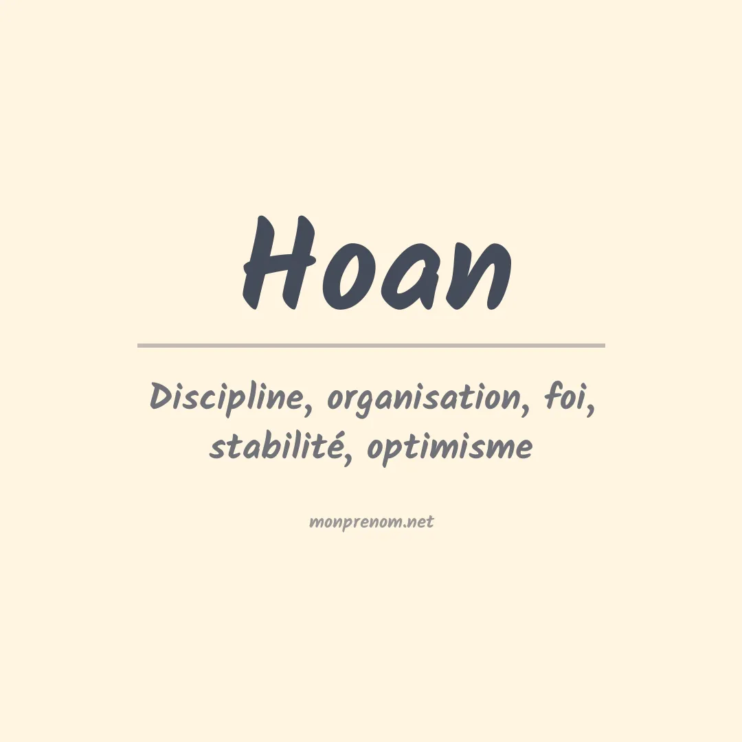 Signification du prénom Hoan