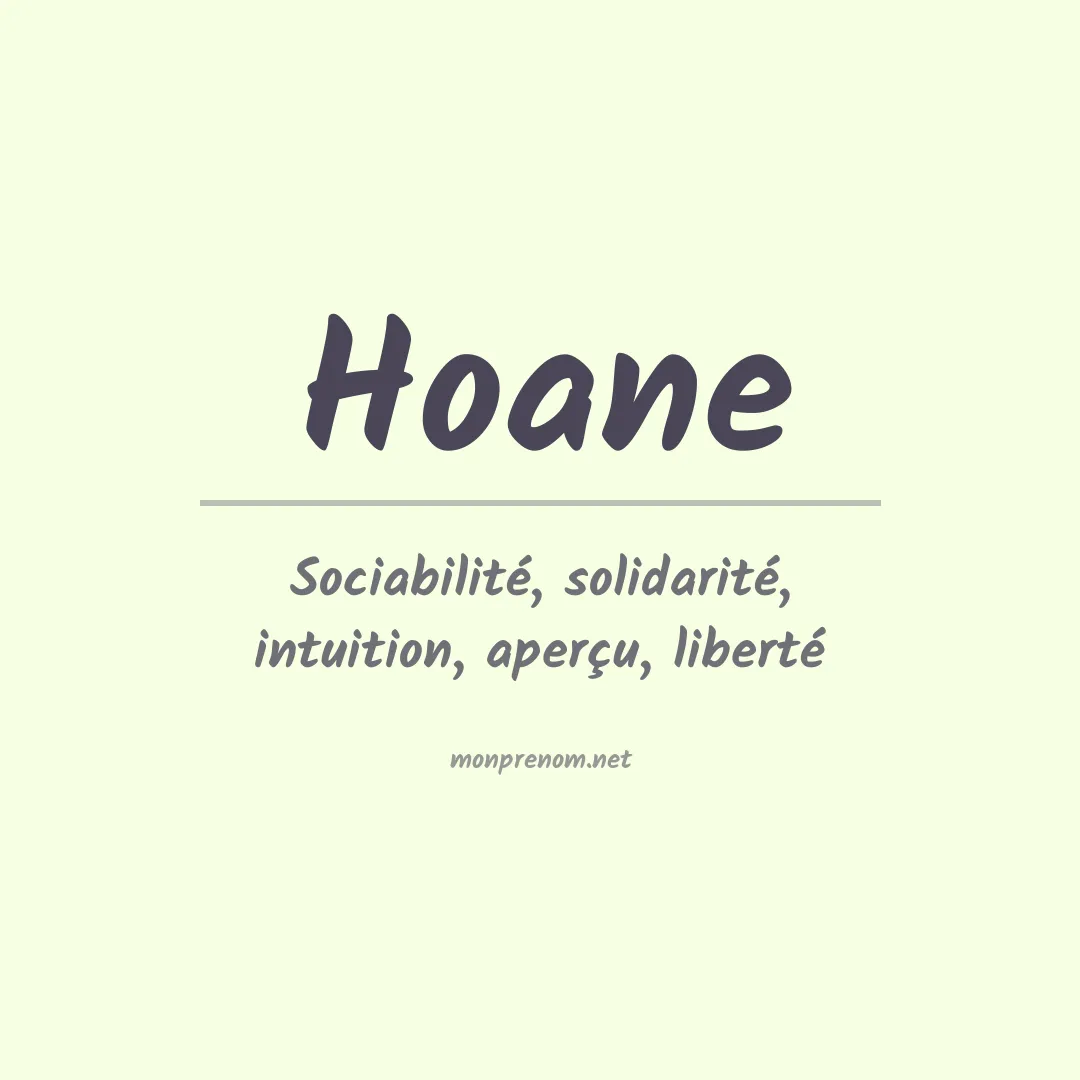 Prénom Hoane