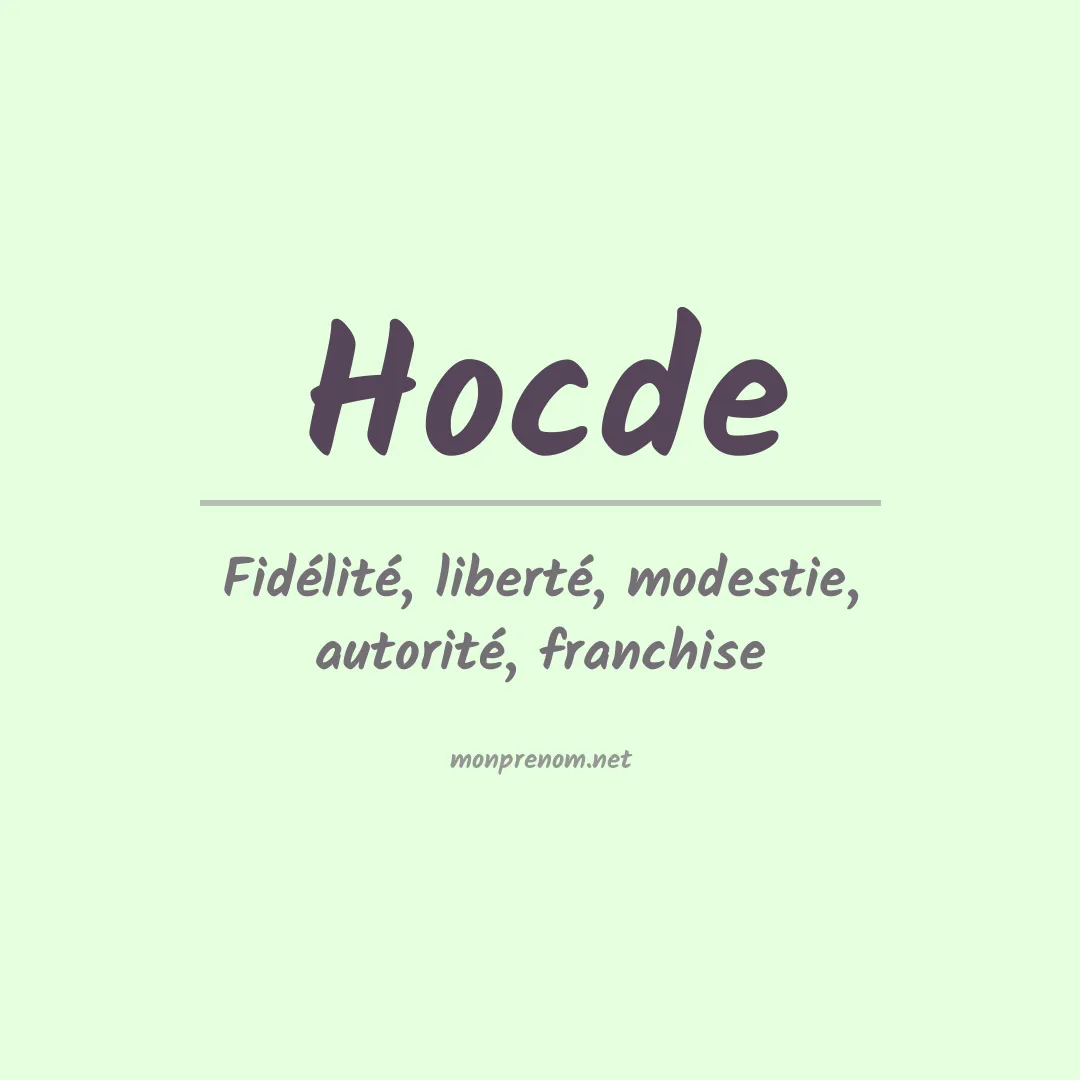 Signification du prénom Hocde