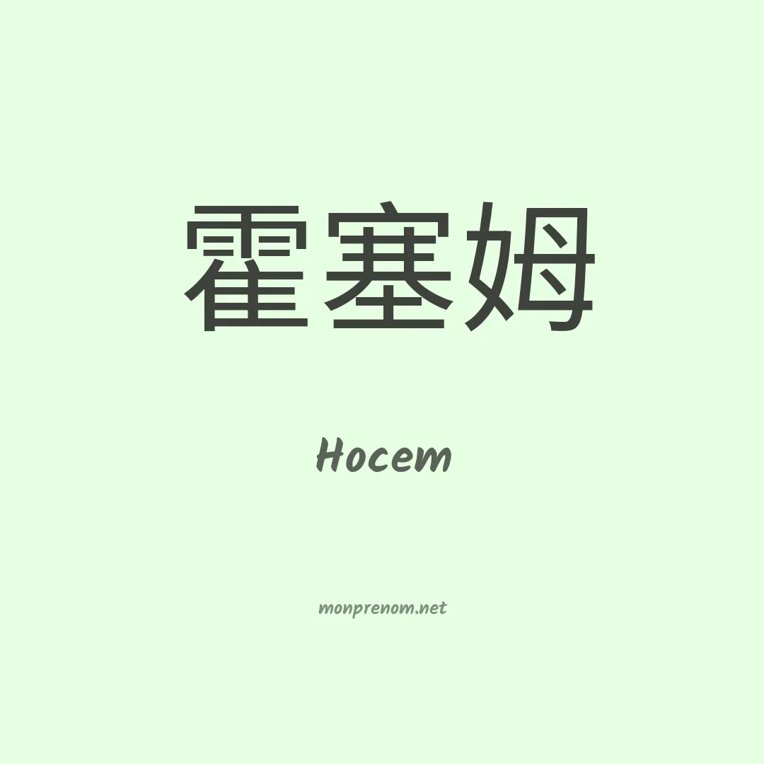 Hocem en chinois