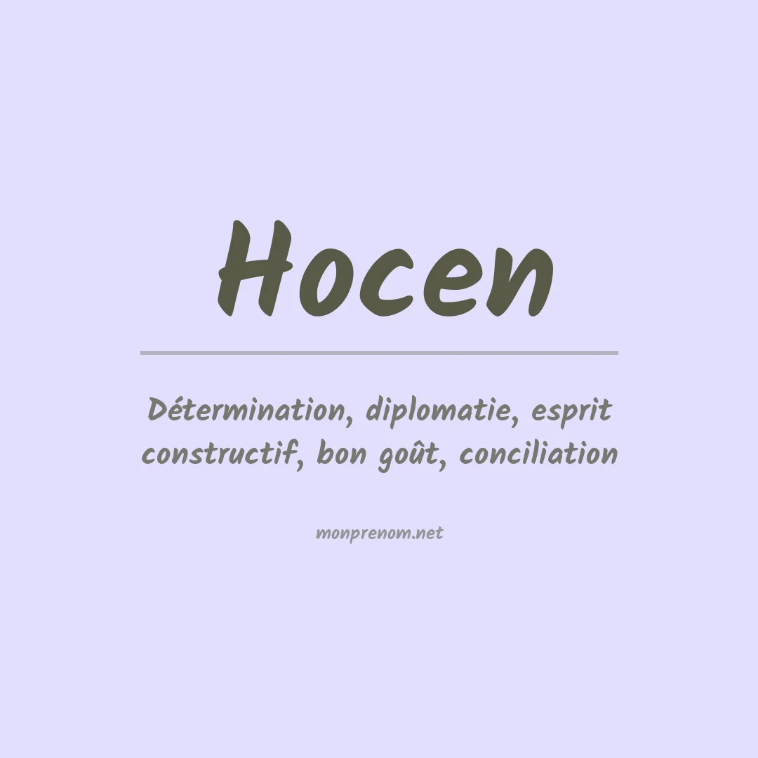 Prénom Hocen