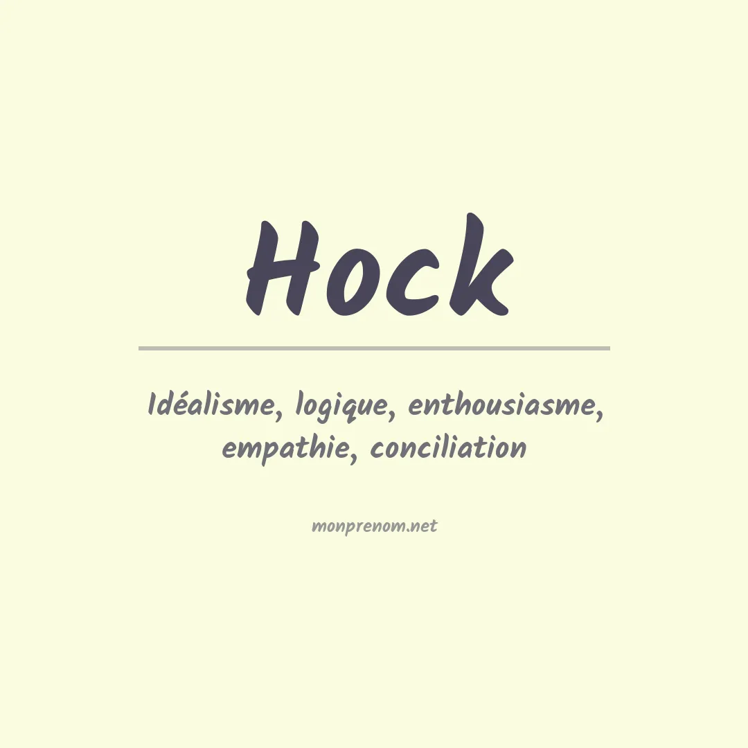 Prénom Hock