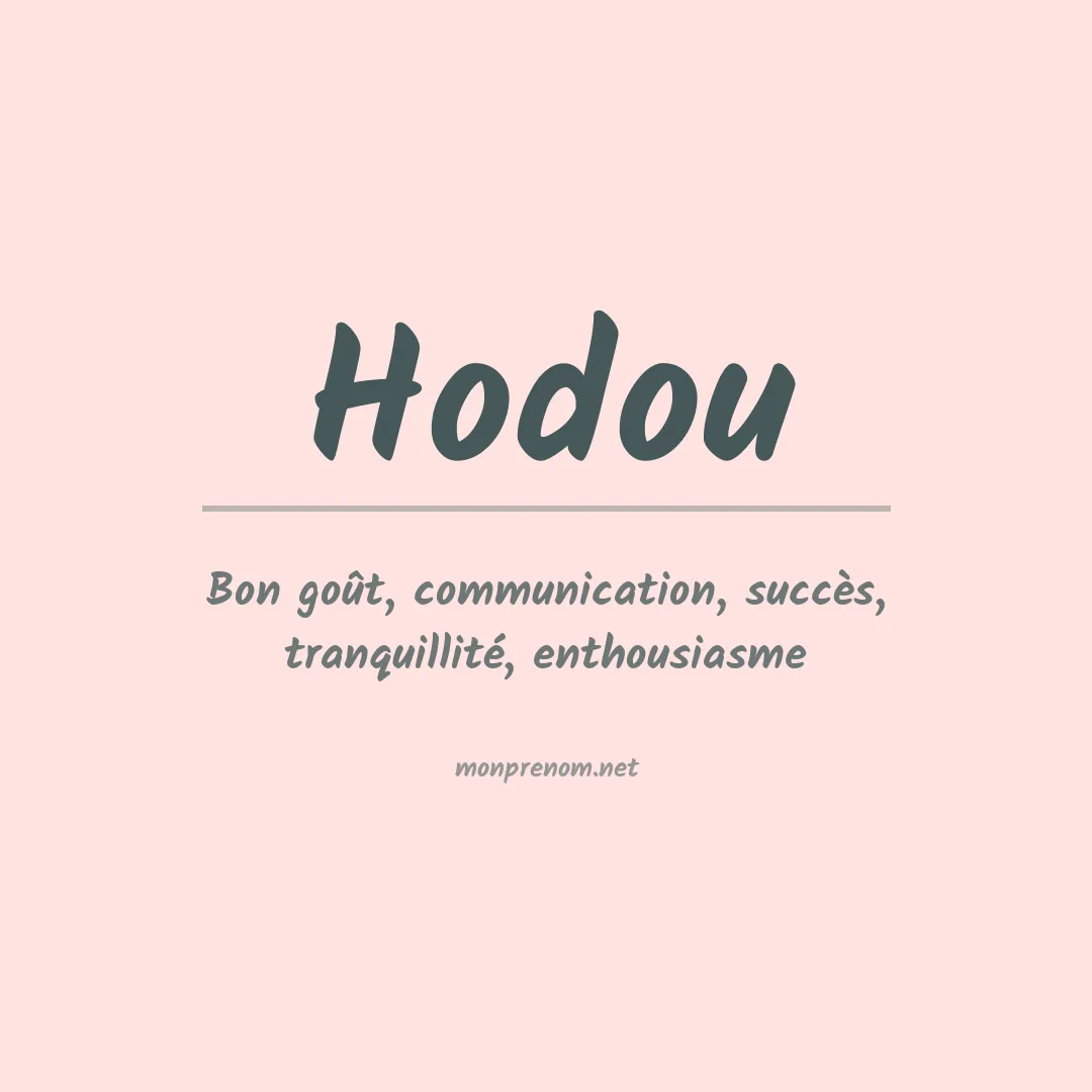 Signification du prénom Hodou