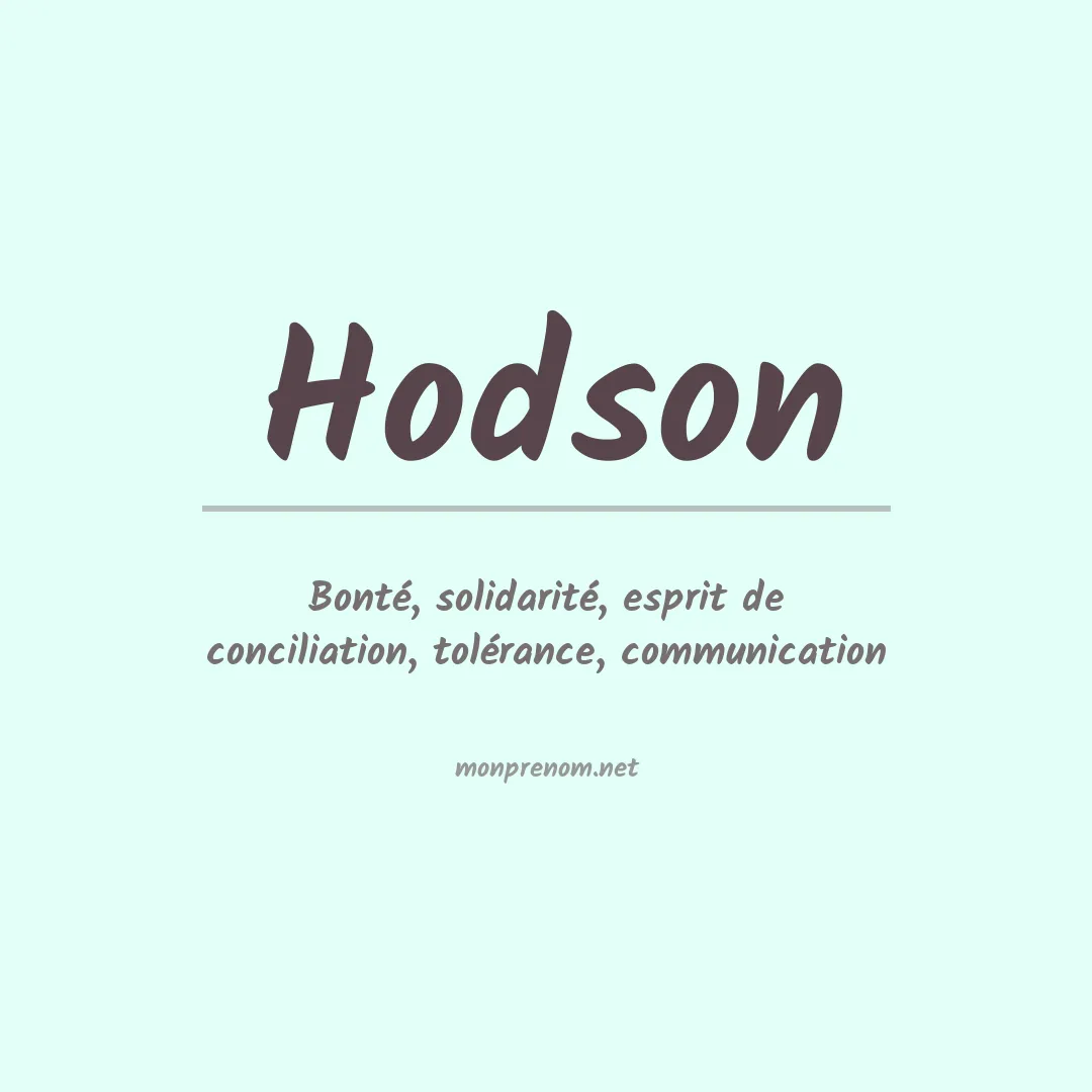 Prénom Hodson