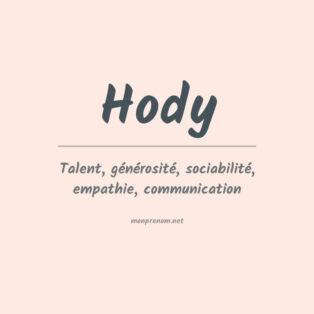 Signification du prénom Hody