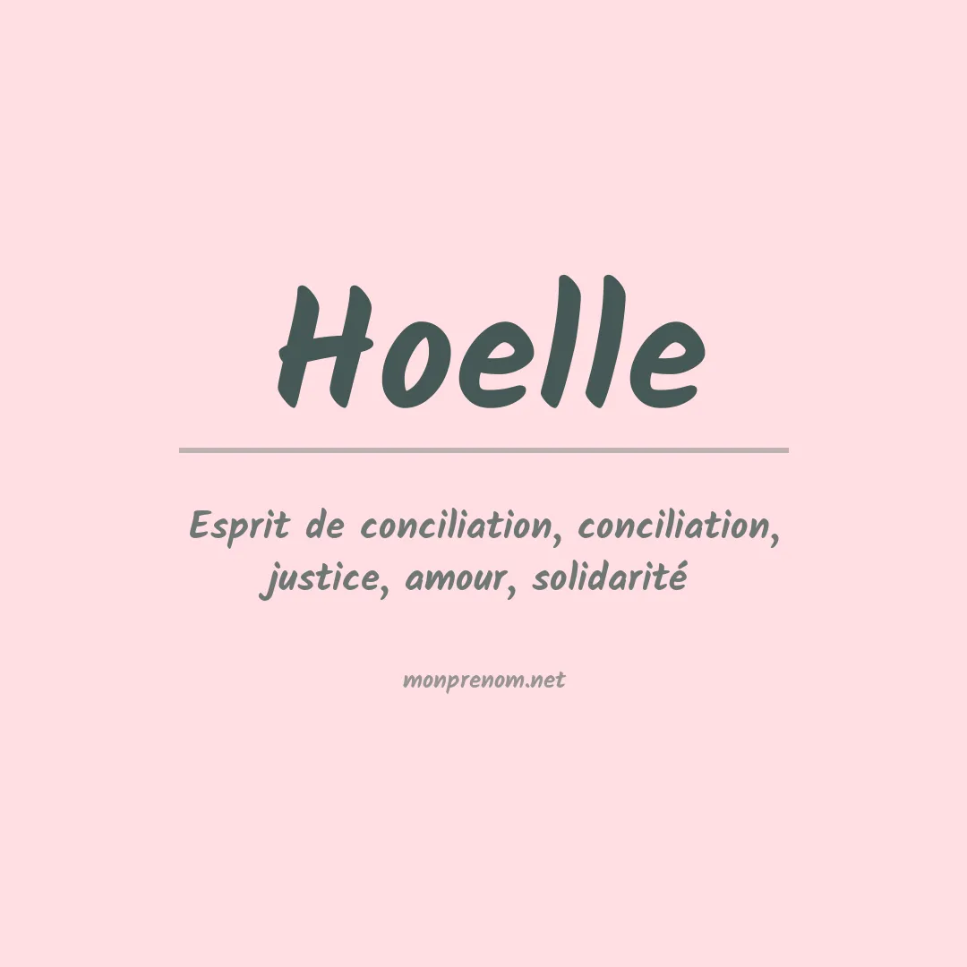 Prénom Hoelle