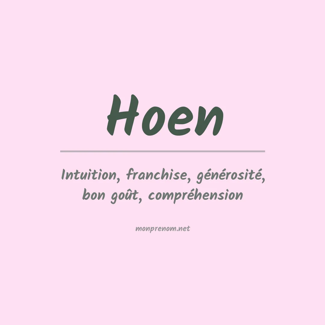Prénom Hoen