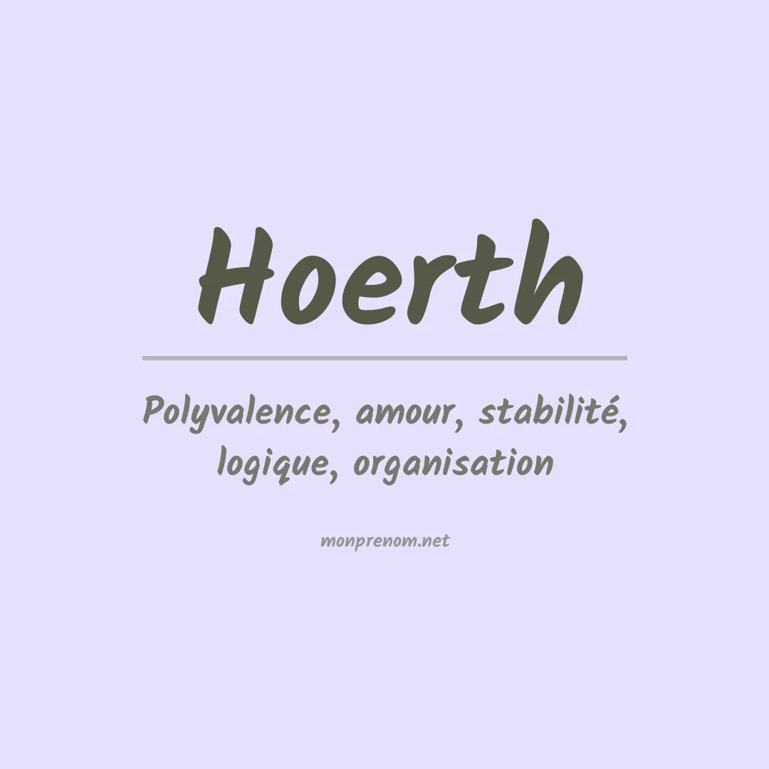 Prénom Hoerth