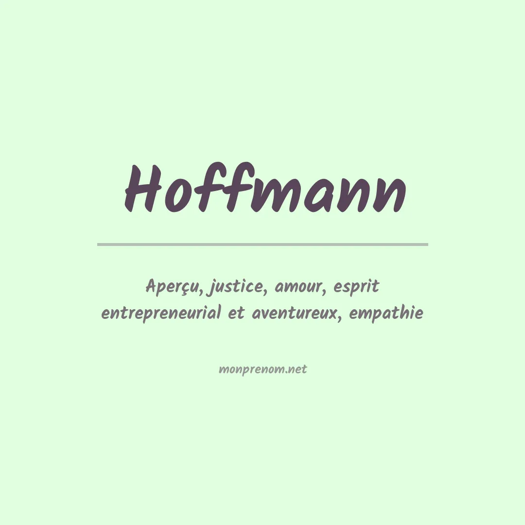 Prénom Hoffmann