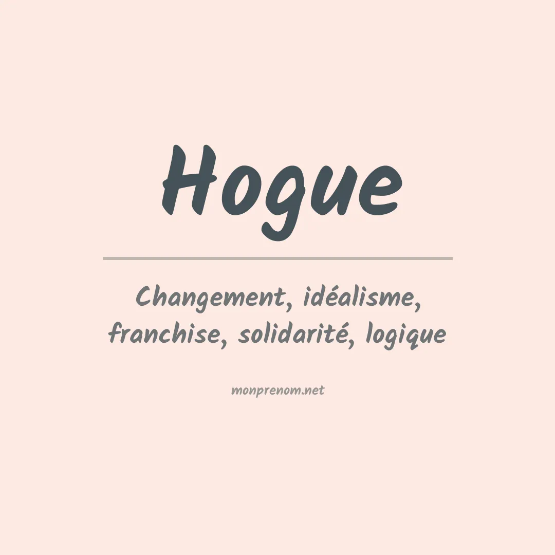 Prénom Hogue