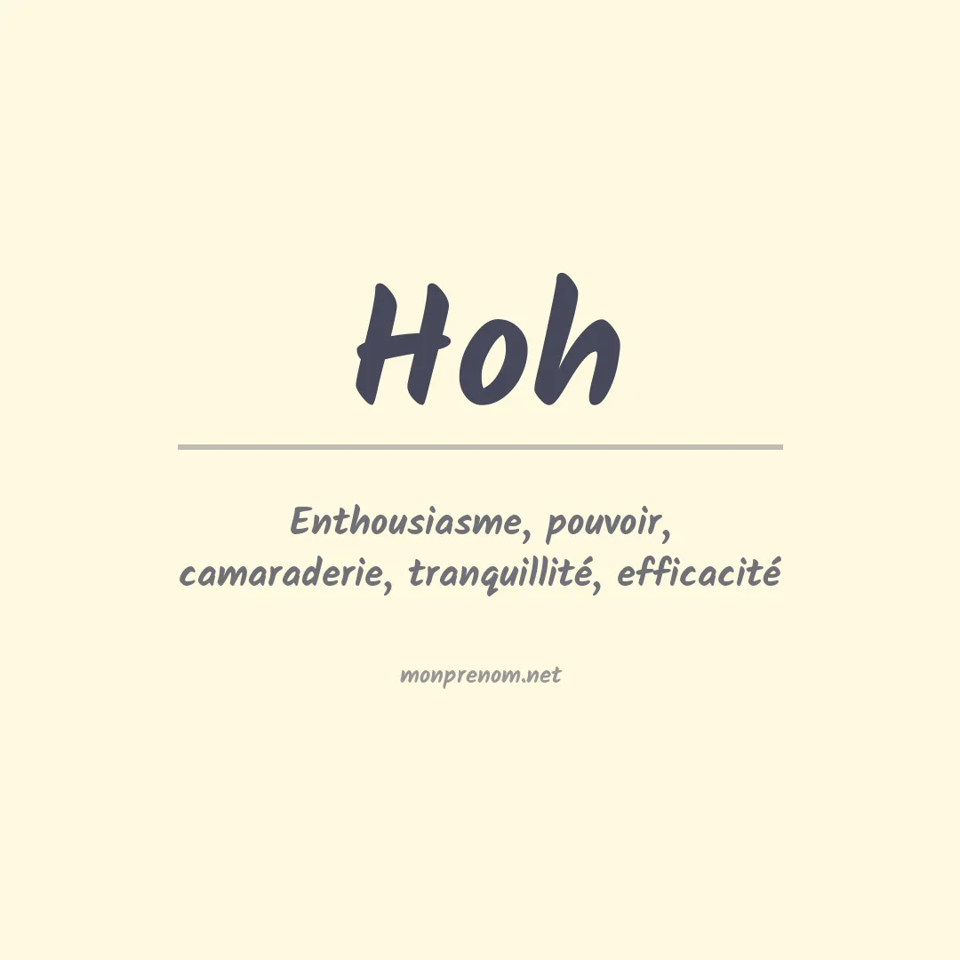 Prénom Hoh