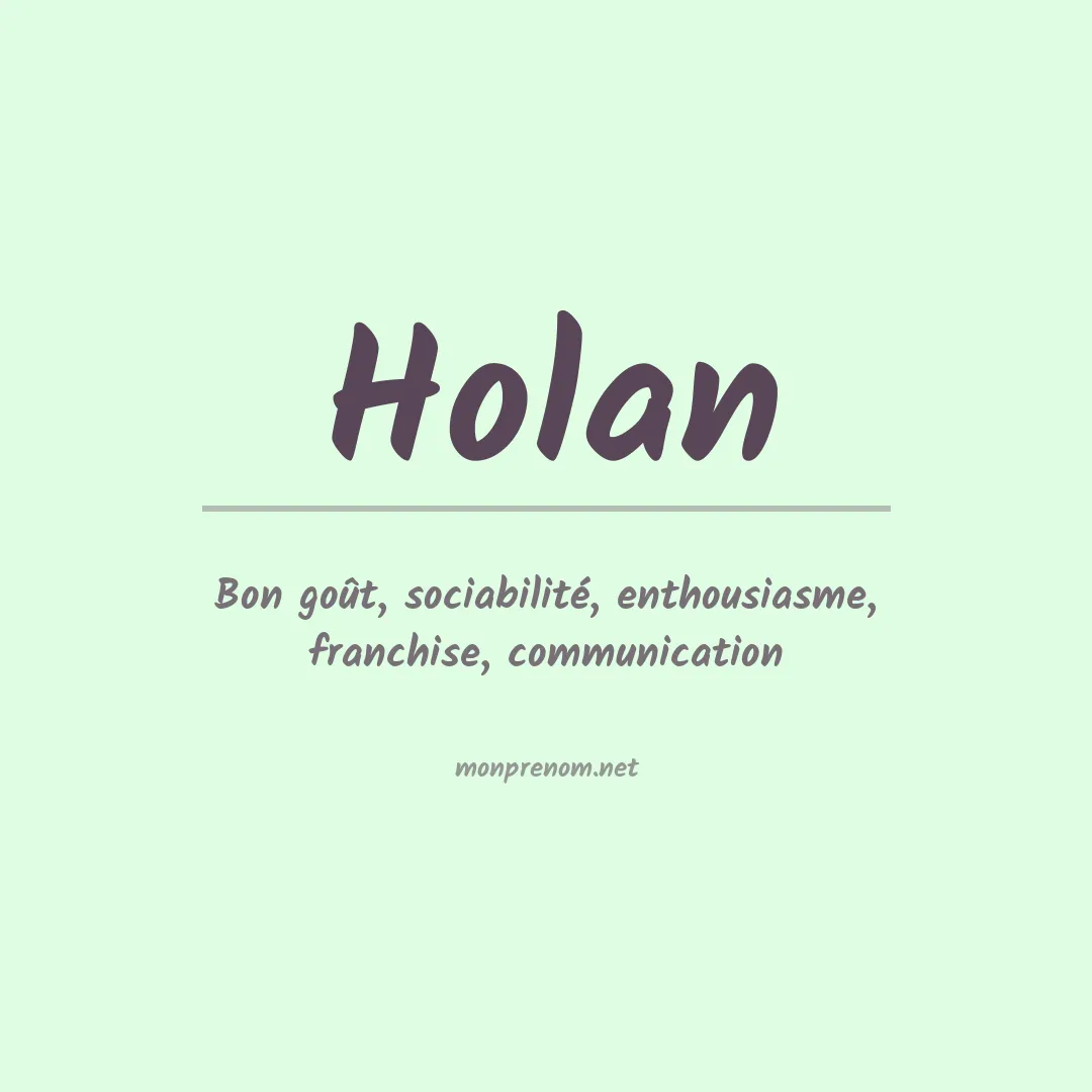 Prénom Holan