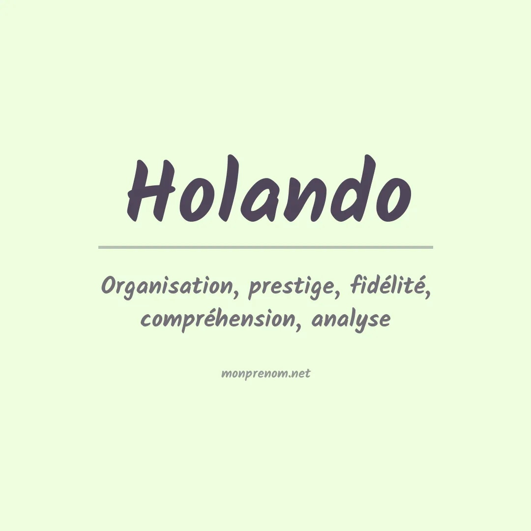 Prénom Holando