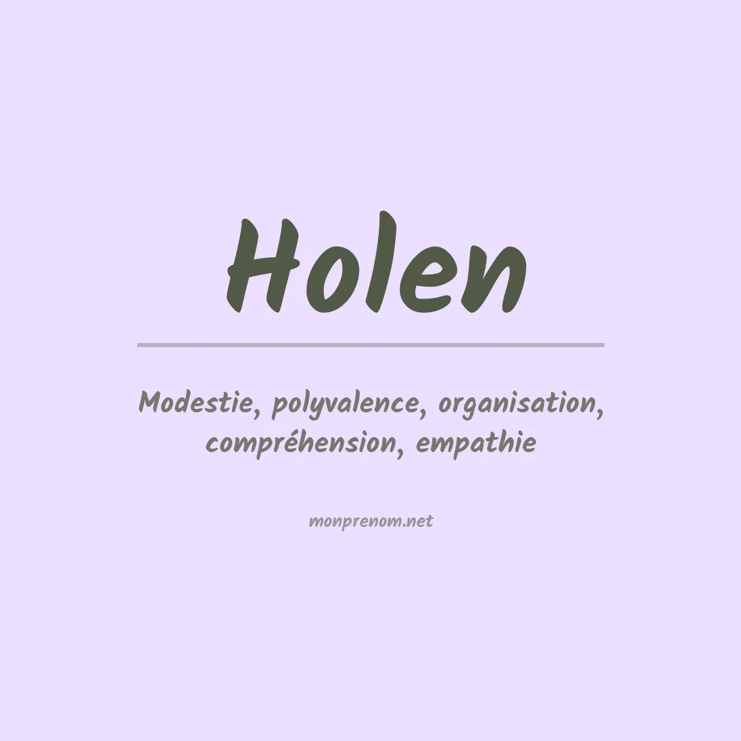 Prénom Holen