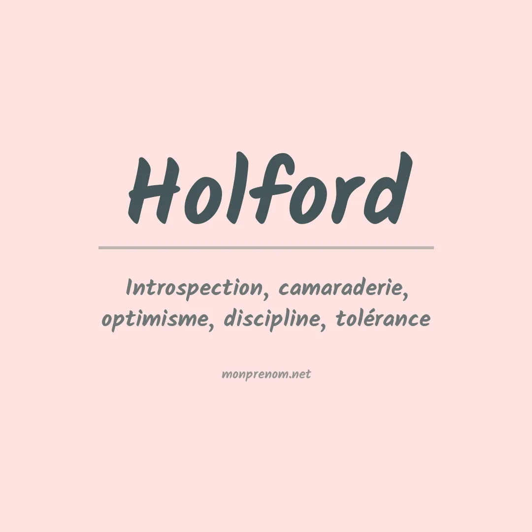 Prénom Holford