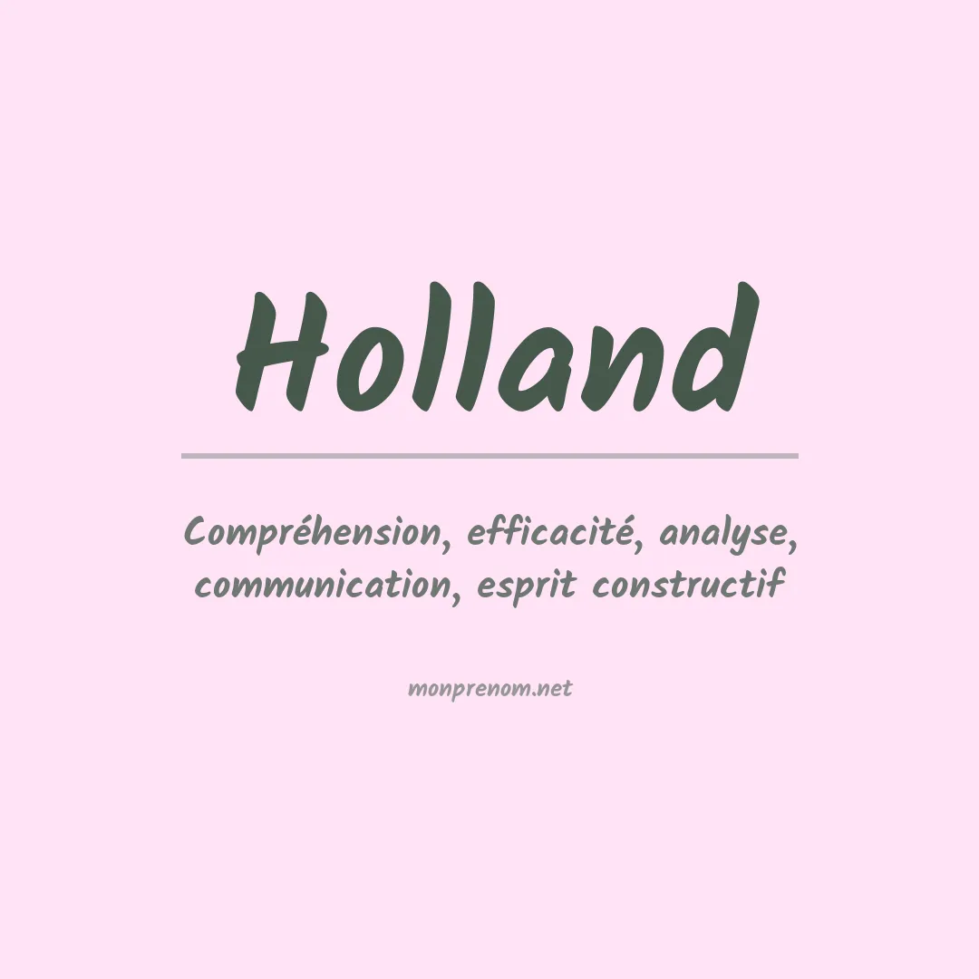 Prénom Holland