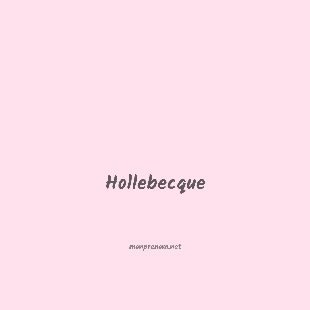 Hollebecque en chinois