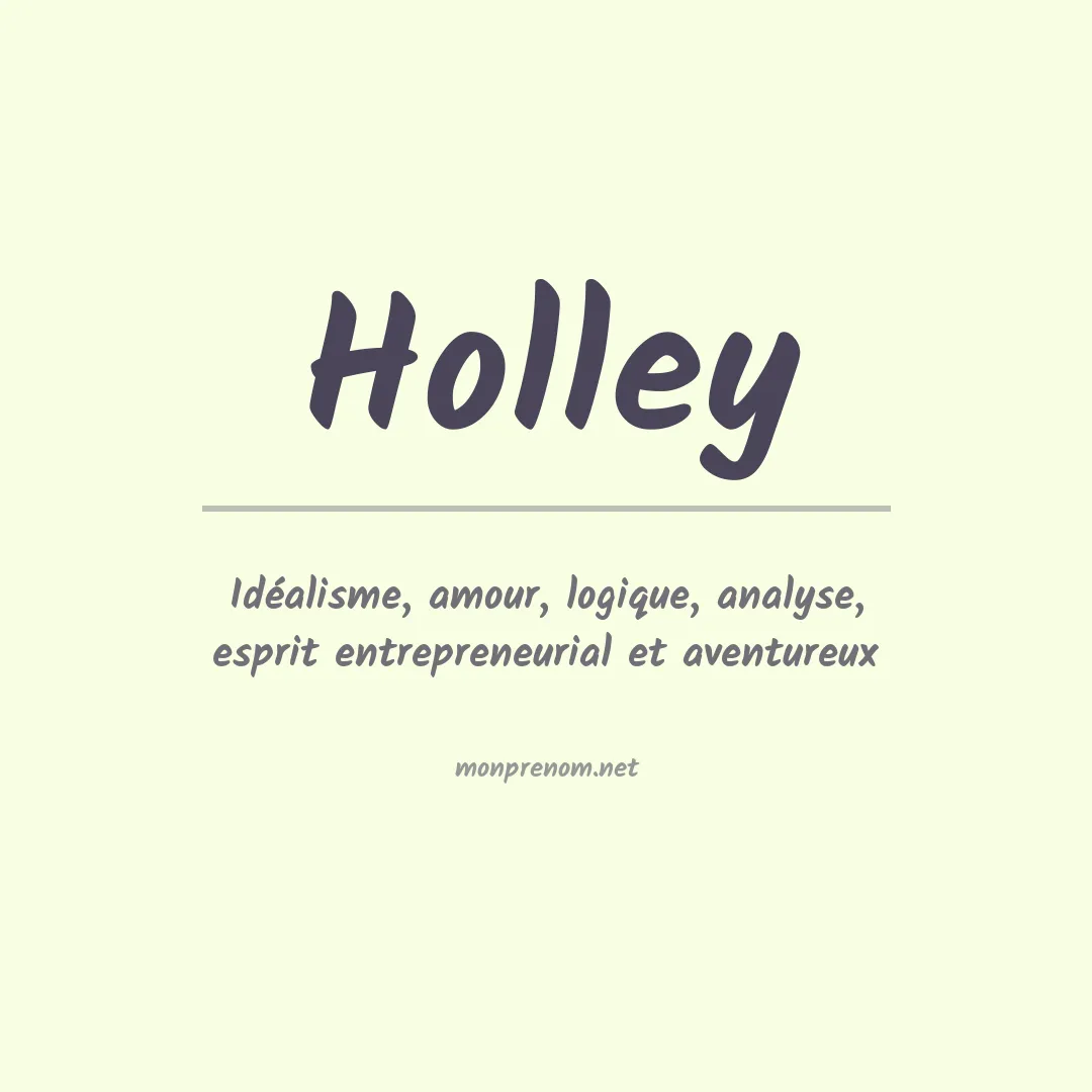Prénom Holley