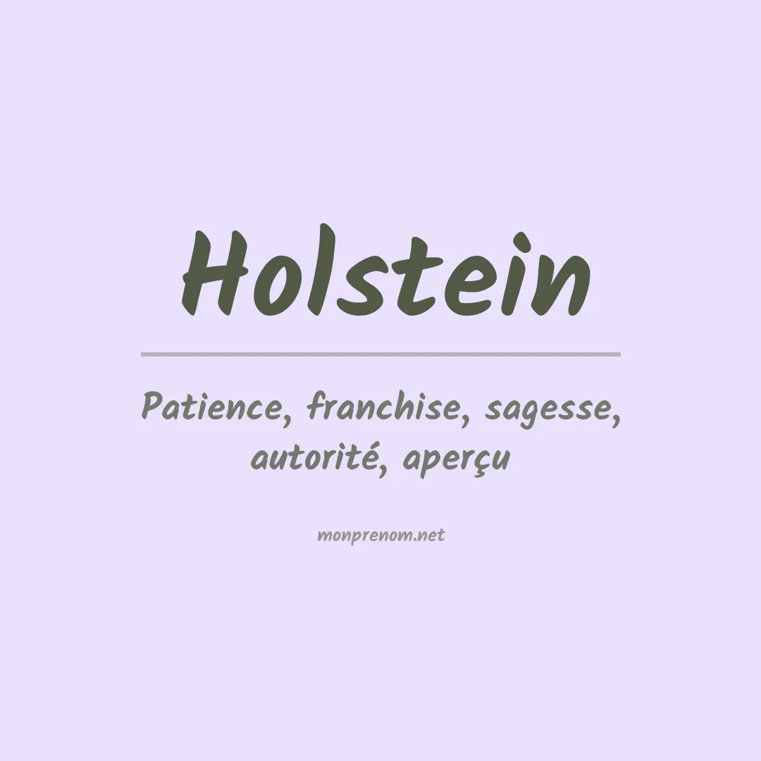 Prénom Holstein