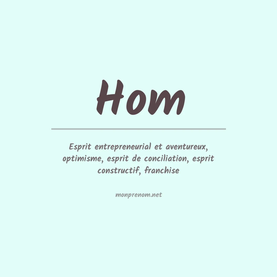 Prénom Hom