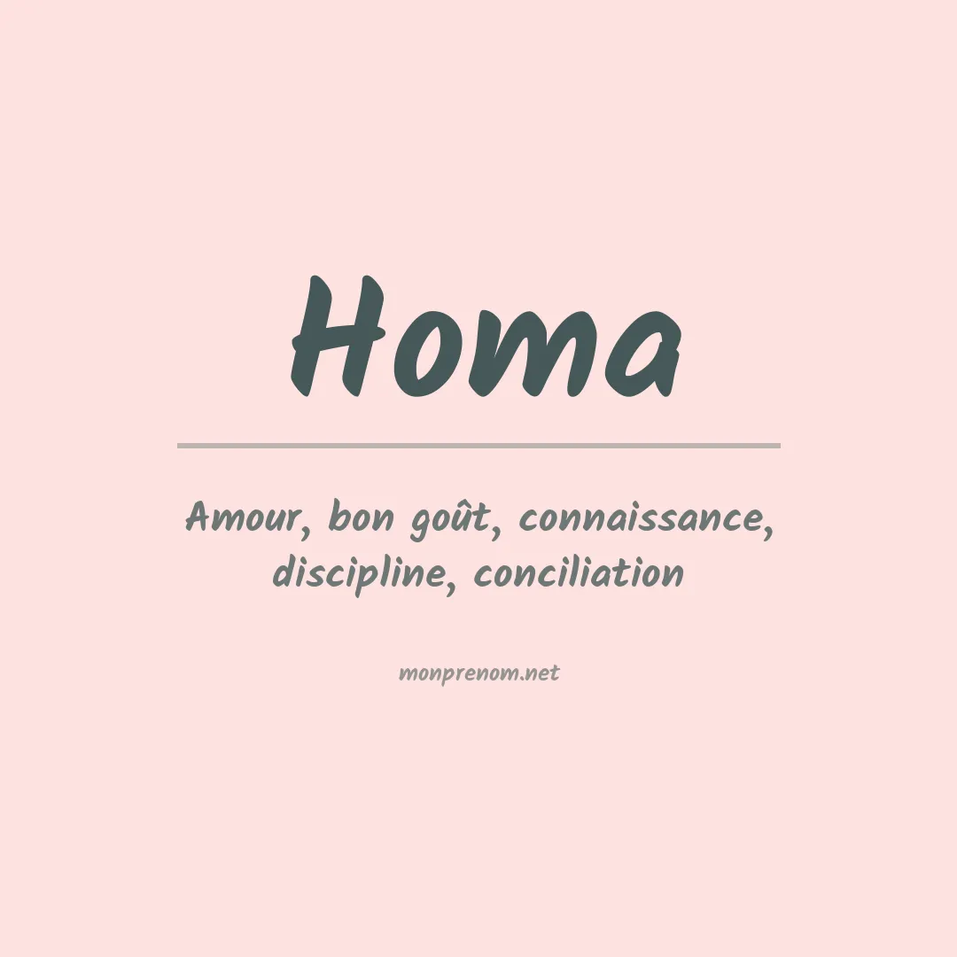 Prénom Homa
