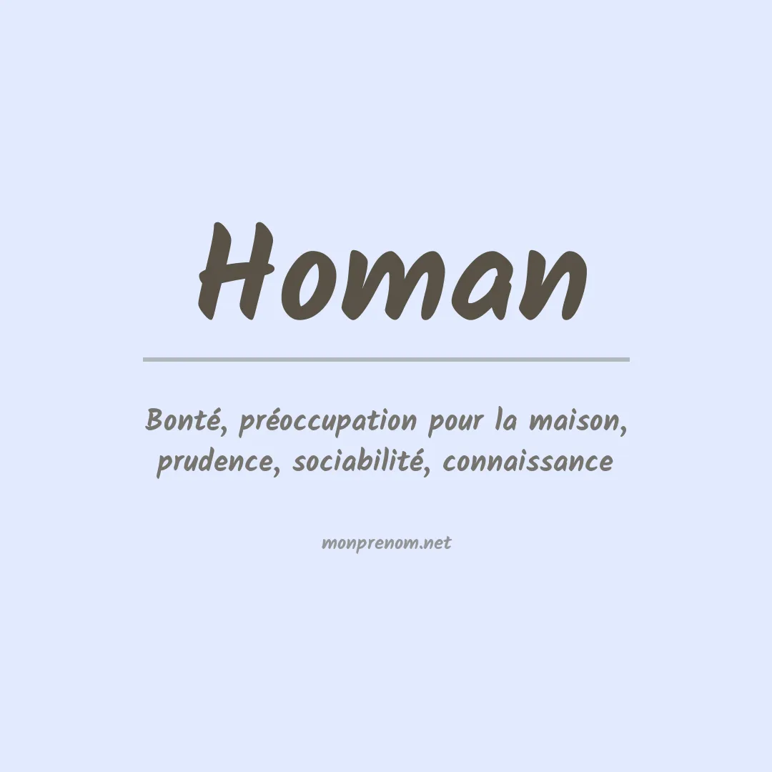 Prénom Homan