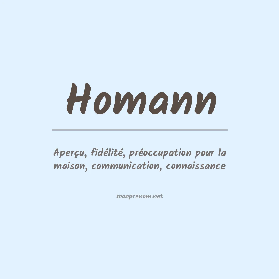 Prénom Homann