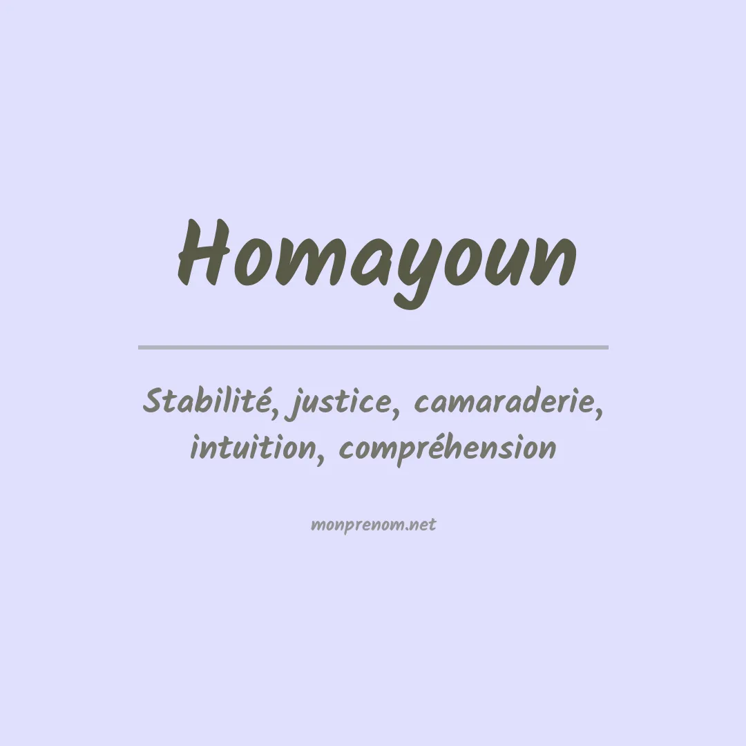 Signification du prénom Homayoun