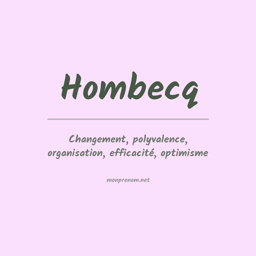 Prénom Hombecq