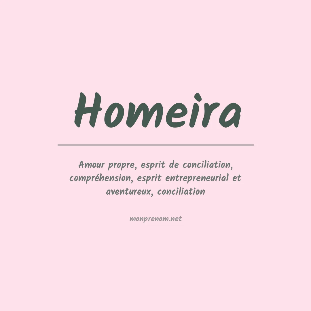 Signification du prénom Homeira