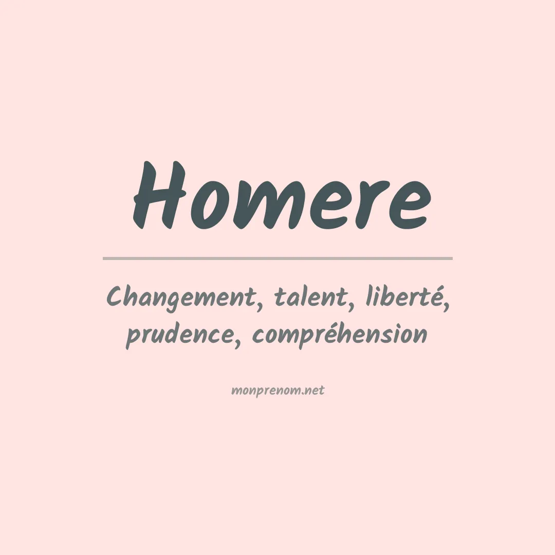 Prénom Homere