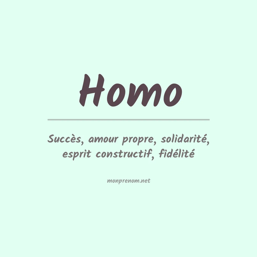 Prénom Homo