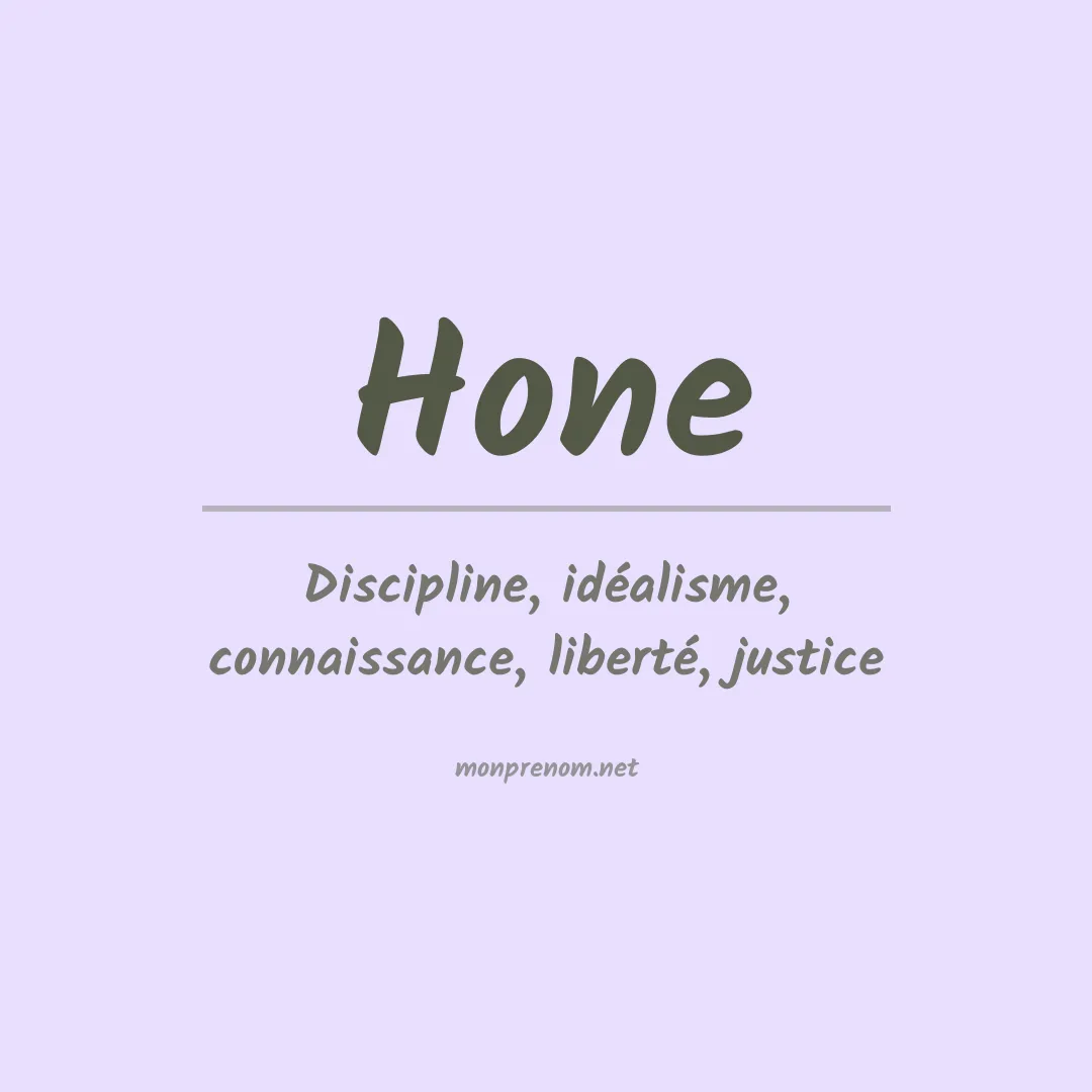 Prénom Hone