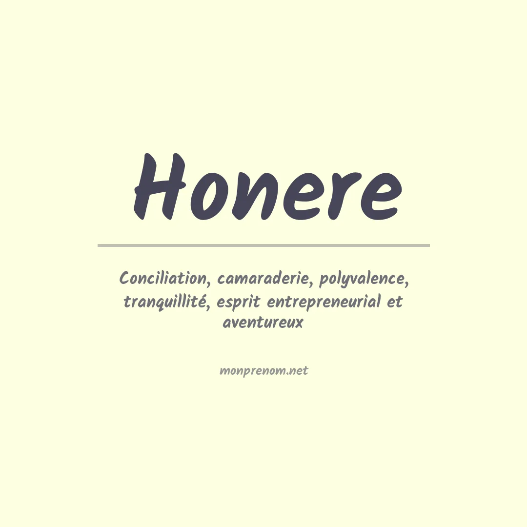 Prénom Honere