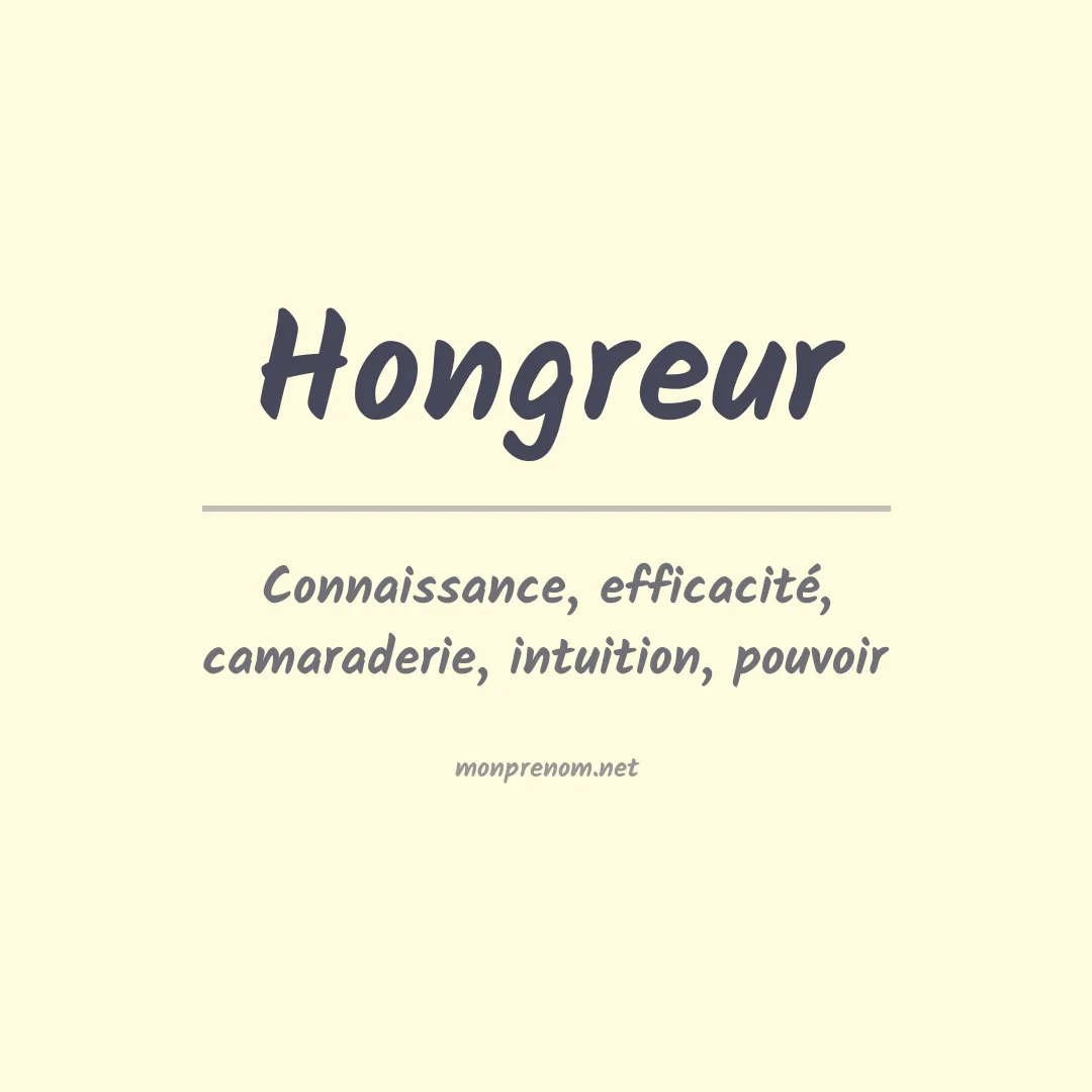 Signification du prénom Hongreur