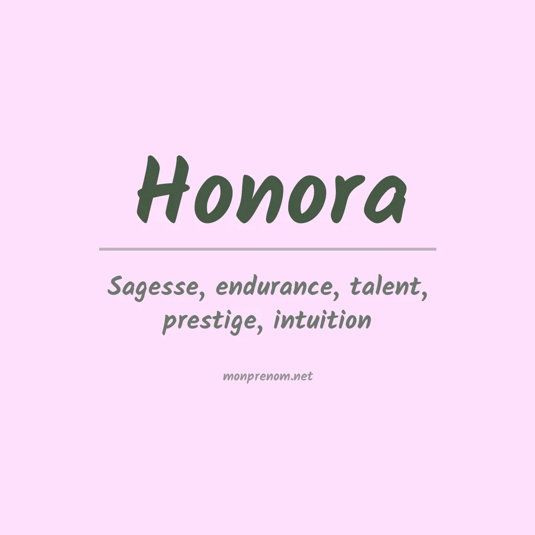 Signification du prénom Honora