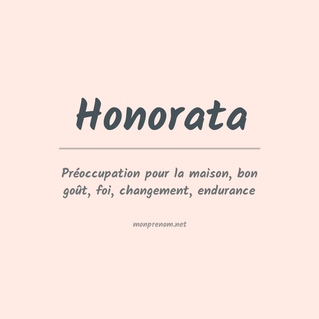 Prénom Honorata