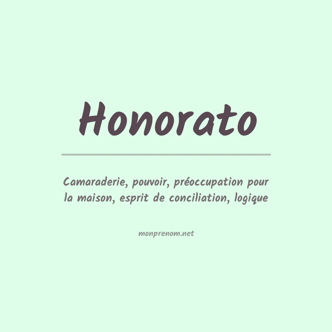 Prénom Honorato