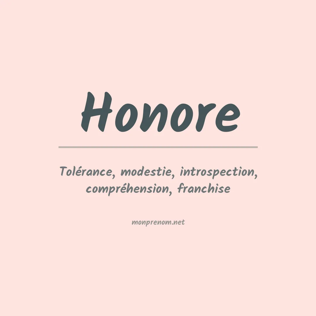 Prénom Honore