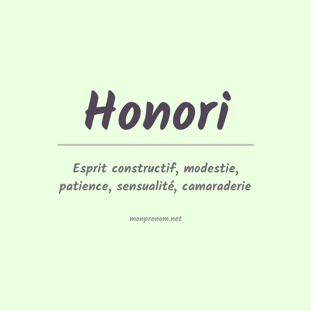 Signification du prénom Honori