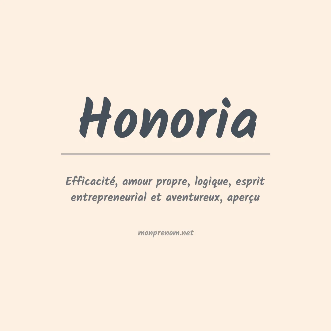 Signification du prénom Honoria