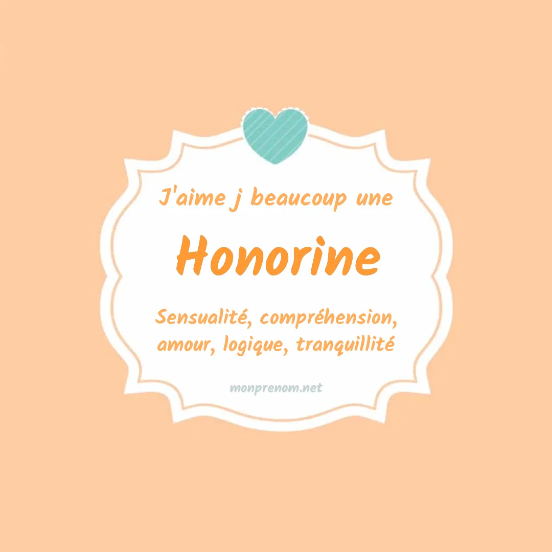 J'aime beaucoup Honorine