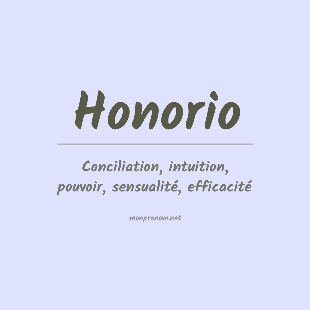 Signification du prénom Honorio